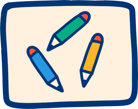 Colourful pencils for creative applications